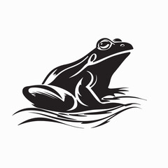 Creative Frog Amphibian Logo Vector Design Illustration for Nature Branding