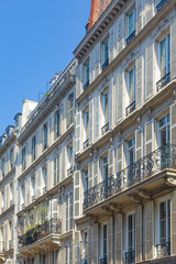 Facade of a building with Greenery in Paris on a Sunny Day 
