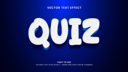 quiz editable text effect 3d