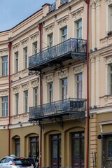 Obraz premium Historic Carved Balconies in Tbilisi