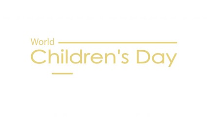 World Children's Day. Animated icon for a splash screen, logo, or theme design - Powered by Adobe