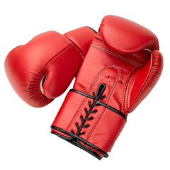 Red boxing gloves, isolated on white background