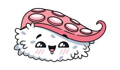 Sashimi kawaii mascot oriental personage