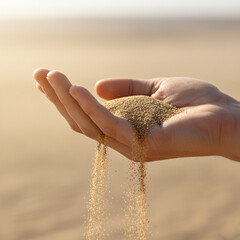 sand in hands