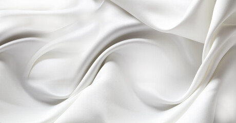 Obraz premium White silk fabric