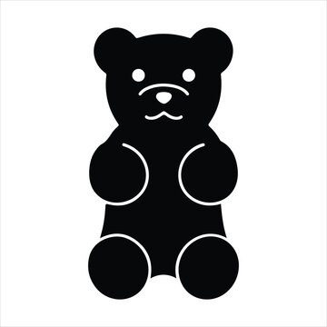 black gummy bear silhouette clip art preview