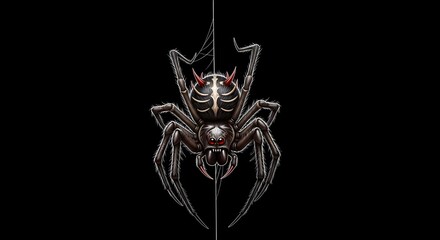 Creepy Crawling Spider Isolated Insect for Halloween Design