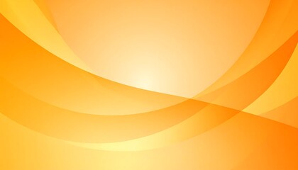 An abstract backdrop features overlapping, semi-transparent curved shapes of orange and yellow hues, gradient transitions creating a sense of depth and movement