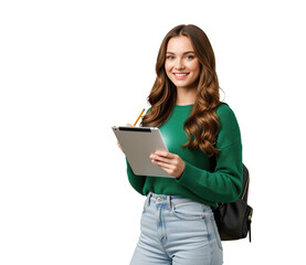 Admissions enrollment helper for universities or online course providers, student ambassador for open day flyers and scholarship announcements or LMS (Learning Management System) onboarding