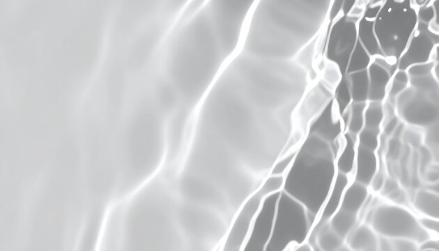 Abstract grayscale photograph showing the surface of water with rippling light and shadow patterns, creating a calming, ethereal effect