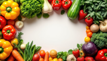 Vibrant Arrangement of Fresh Vegetables in a Candid Style Shot