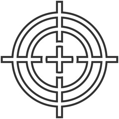 black outline crosshair icon