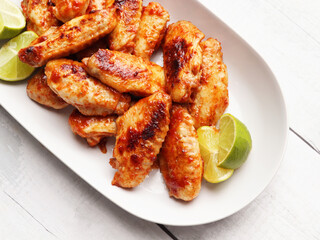 Crispy Chicken Wings Marinated with Herb Sauce