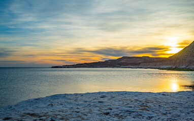 The Atlantic coast with a rocky coastline.