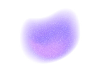 Soft gradient blur shape with delicate grain noise texture in purple tones and feathered edges on white. Dreamy abstract element for modern web design, overlay effects or decorative backgrounds.