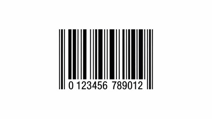 Standard black and white ean-13 barcode for product identification and retail scanning