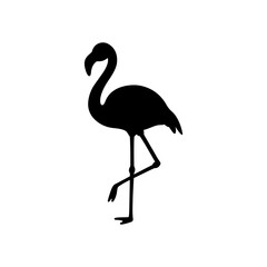 Cute flamingo silhouette vector flat illustration design. Flamingo symbol. Flamingo vector.