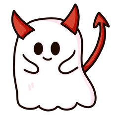 Cute Ghost Devil Cartoon