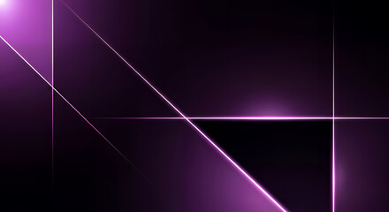 Abstract Dark Purple Background with Neon Laser Lines - Futuristic Technology, Cybersecurity, and Sci-Fi Concept