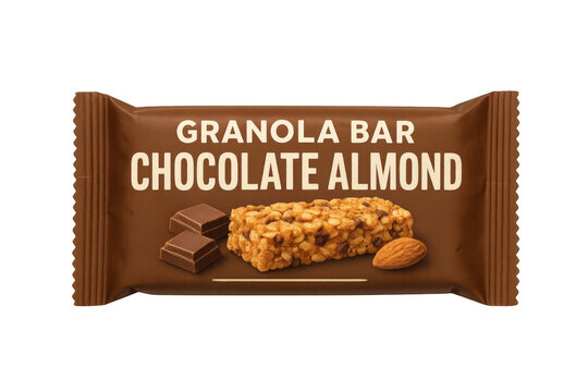 Granola bar chocolate almond protein snack packaging