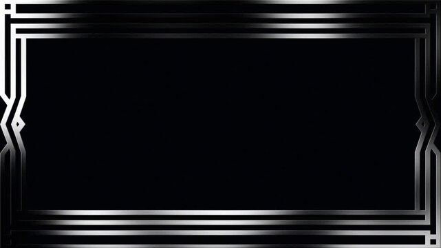 Luxury Silver Glitter Frame Border Motion Background Seamless Loop