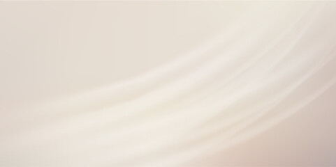 Beige nude pearlescent background with abstract smooth lines. Minimalistic universal ivory background with cream texture. Nude background with soft light tones. Vector illustration.