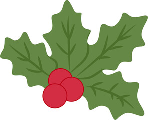 holly leaves and berries
