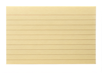 Index card isolated  on white background