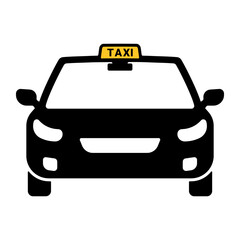 Taxi car icon without background