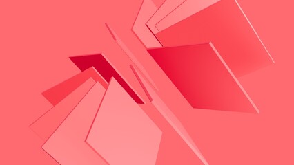 Pink 3d abstract geometric shape wallpaper background 4k