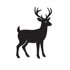 Fototapeta premium Majestic Deer Silhouette Wildlife and Nature Inspiration