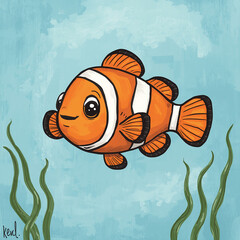 vector illustration of a fish