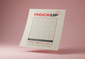 Page Poster Floating Mockup
