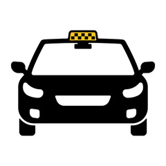 Illustration of a taxi car without background