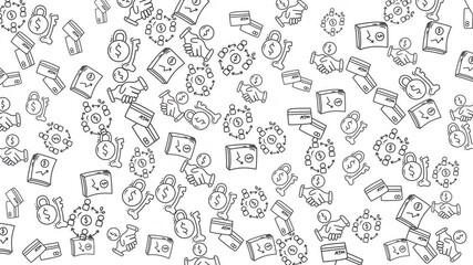 Finance animation pattern seamless. Suitable for financial crisis concept design, healthcare industry marketing materials, and infographics.