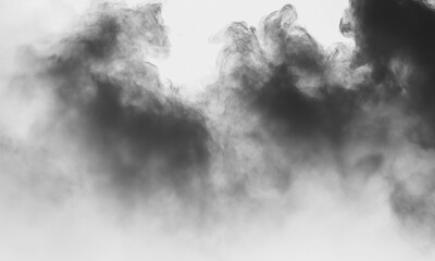 Fototapeta premium Dense Smoky Haze Texture with Transparent Backdrop for Digital Compositing, Ideal for Creating Dramatic Atmospheric Effects and Depth in Designs