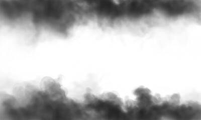 Smoky Cloud Overlay on Transparent Backdrop, Creating an Atmospheric Texture for Compositing and Design Projects, Foggy Mist Illustration