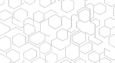 Abstract geometric pattern of interconnected hexagons on a dark background