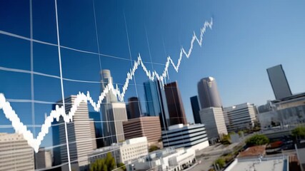 Charts reveal upward movement in stock market trends, indicating strong urban investment and economic growth over recent months - Powered by Adobe