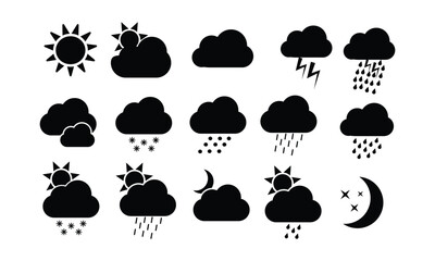 Weather icon set. vector illustration