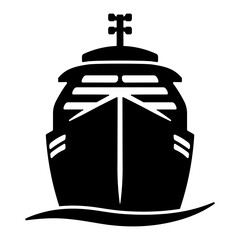 illustration of a ship or ocean liner without background