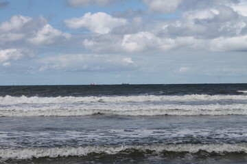beautiful autumn on the coast of the North Sea