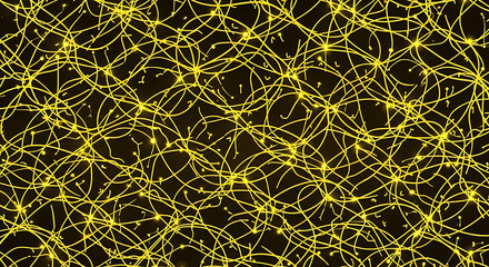 Golden Luminous Tendrils Abstract Energy Flow Background