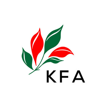 Modern Abstract Leaf Logo Design &ndash; KFA Later Logo, Red and Green Nature-Inspired Brand Icon
