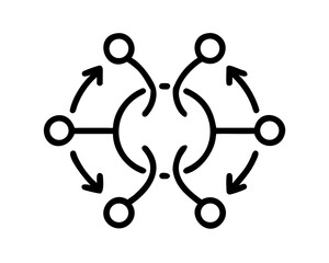 Fototapeta premium vector illustration of a man pushing a wheelchair