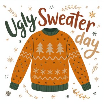 Get festive this Ugly Sweater Day by rocking your craziest knitwear, joining themed office parties, and embracing the holiday season with laughter, fun, and good cheer.
