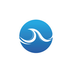 Fototapeta premium Sea wave logo ocean storm tide waves wavy river vector