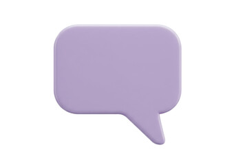 Isolated lavender chat bubble illustration for social media communication concept