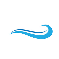 Naklejka premium Sea wave logo ocean storm tide waves wavy river vector