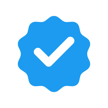 Blue Tick Vector, Verified Badge Icon, Social Media Verification Symbol and Check Mark transparent png